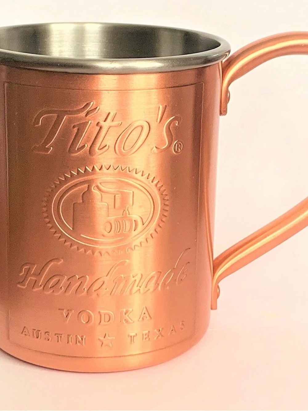 Tito's Copper-Colored Moscow Mule Mug with Handle